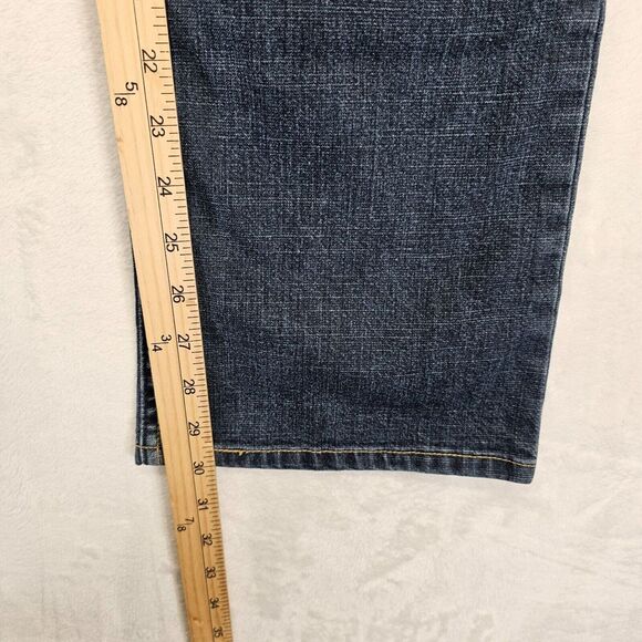 Levis Strauss Signature Jeans Women's 4 Blue Stretch Mid Rise Bootcut Denim EUC - Picture 11 of 13